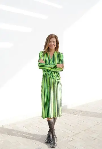 BAMBUS KJOLE LANG ÆRMET GRØN UDSOLGT STR S OG XXL