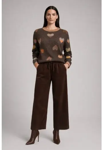 HJERTE STRIK LANA ULD CHOKO PRINT UDSOLGT