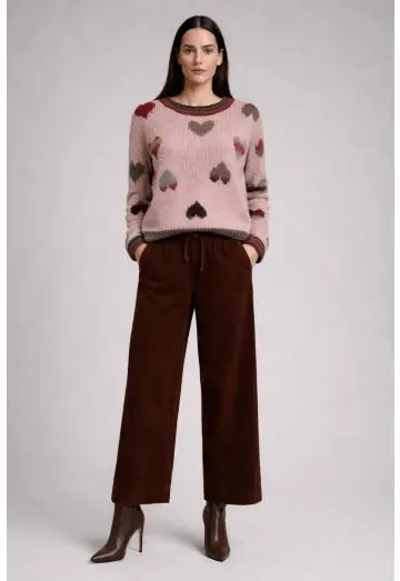 HJERTE STRIK LANA ULD ROSE