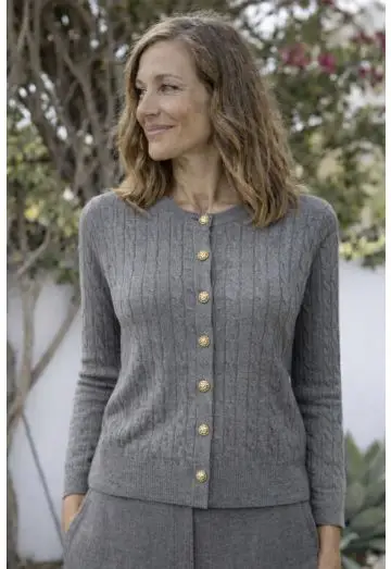 FALCO STRIK CARDIGAN MELANGE GRÅ