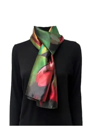 DITTE STOR SILKE TØRKLÆDE MULTI 